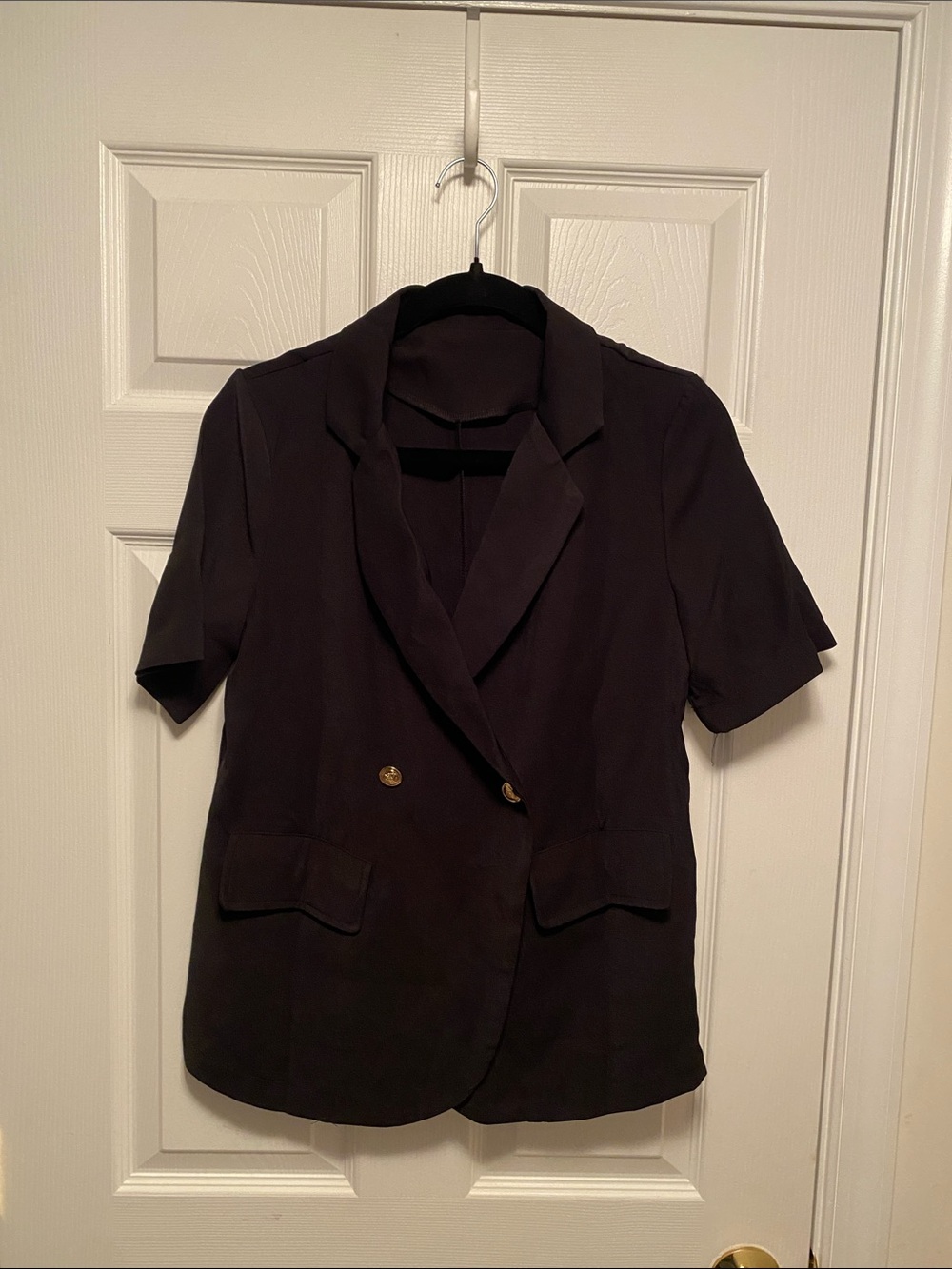 Short Sleeve Women's Blazer - Black…size XS